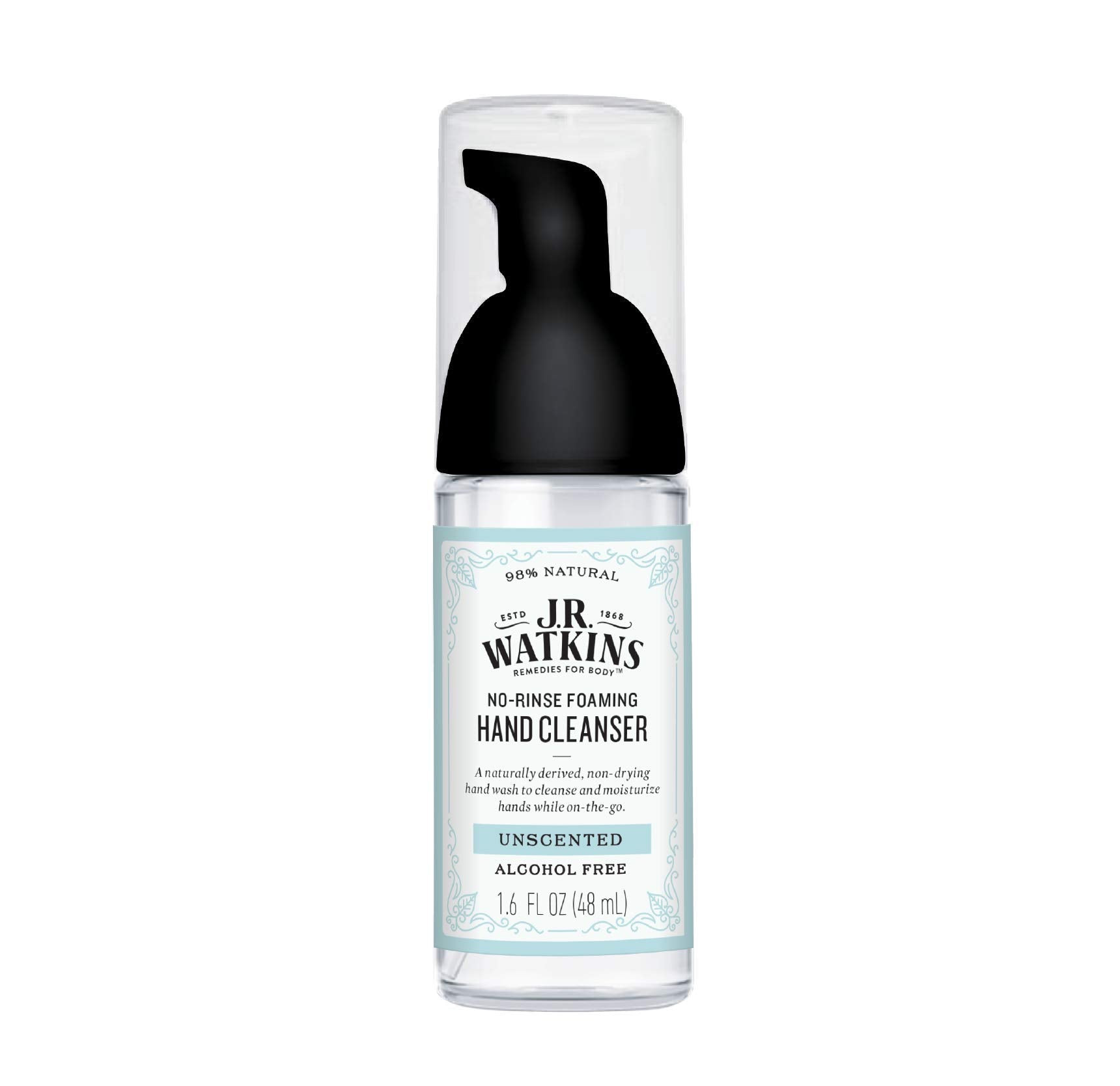 J.R. Watkins No-Rinse Foaming Hand Cleanser β Hand Soap in Pump Dispenser β Bathroom & Kitchen Foam Cleaner β All Natural, Alcohol Free, Blue Lavender, 1.6 fl. Oz - Charming Charlie