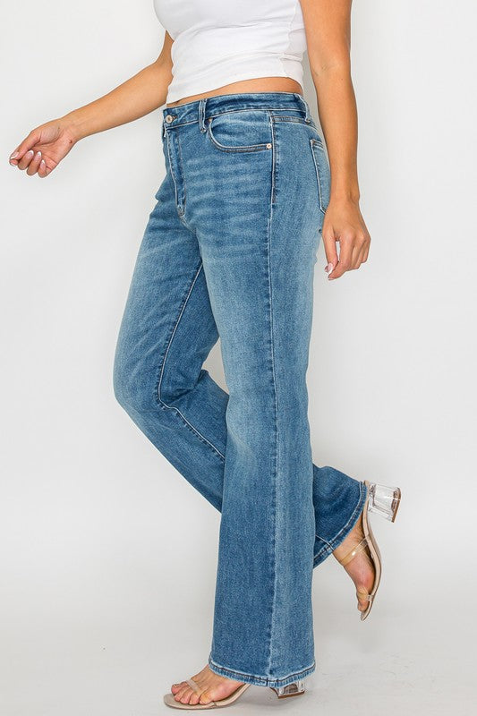 bytos Full Size Cat's Whiskers Mid Rise Bootcut Jeans - Charming Charlie