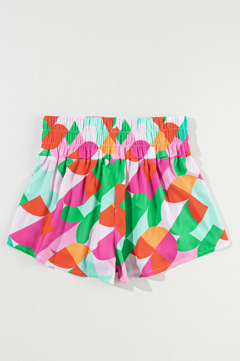 Smocked Contrast Print High Waist Skort - Charming Charlie