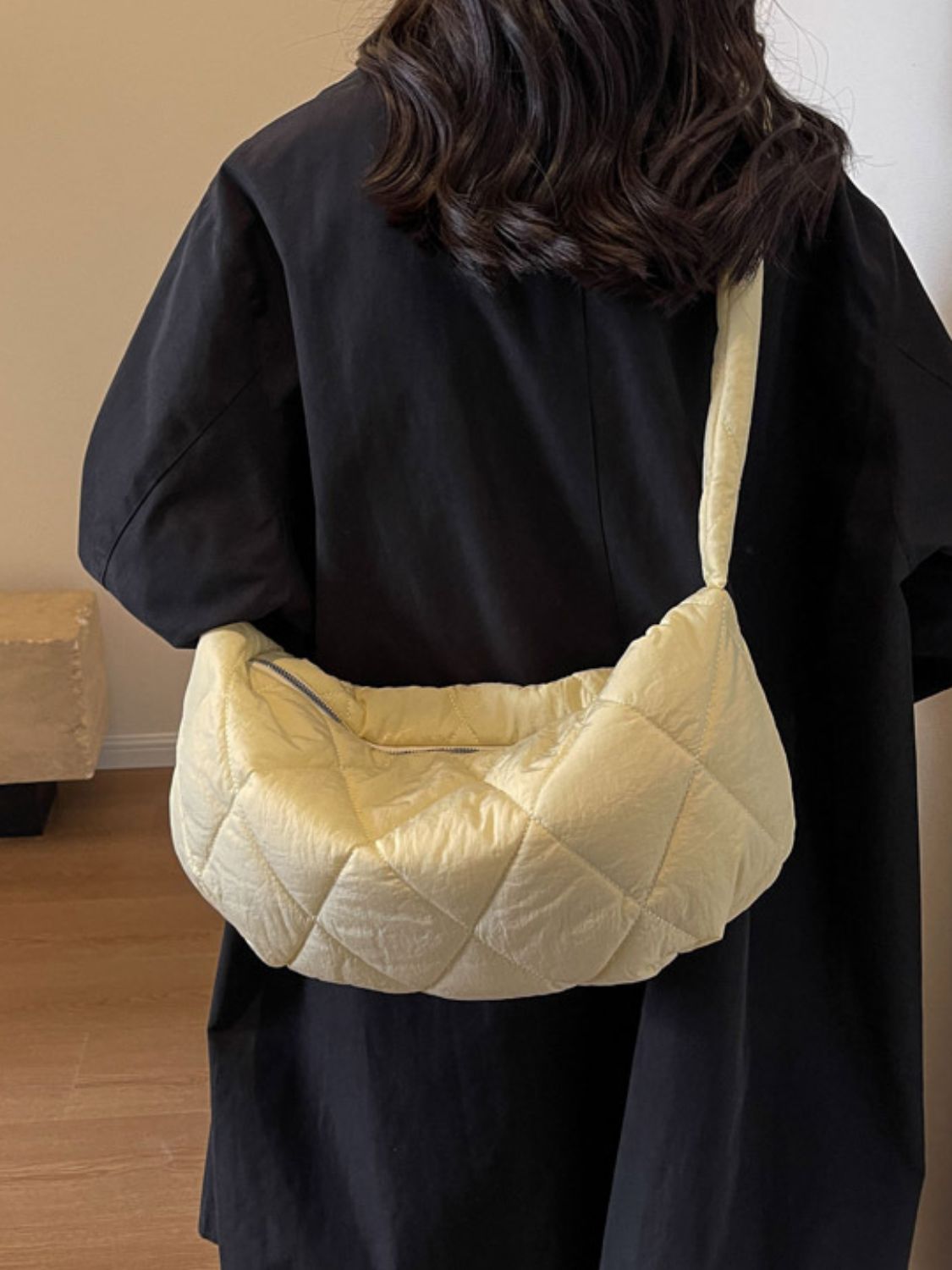 Quilted Polyester Crossbody Bag - Charming Charlie