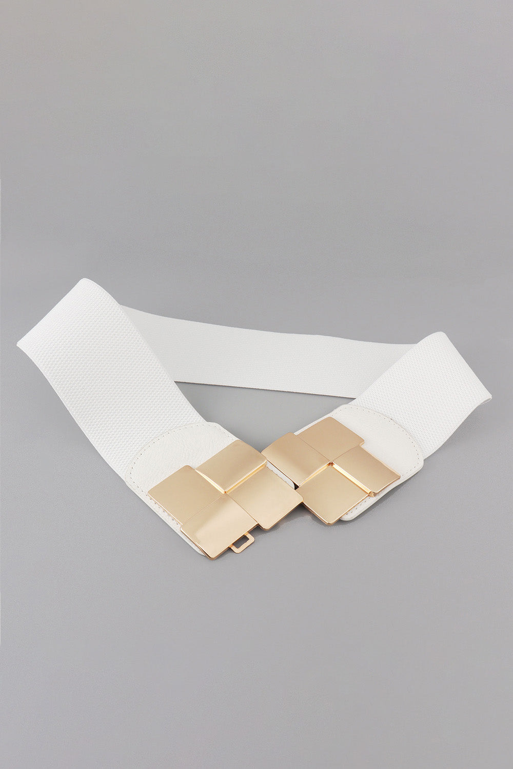 Geometric Buckle Elastic Wide Belt - Charming Charlie