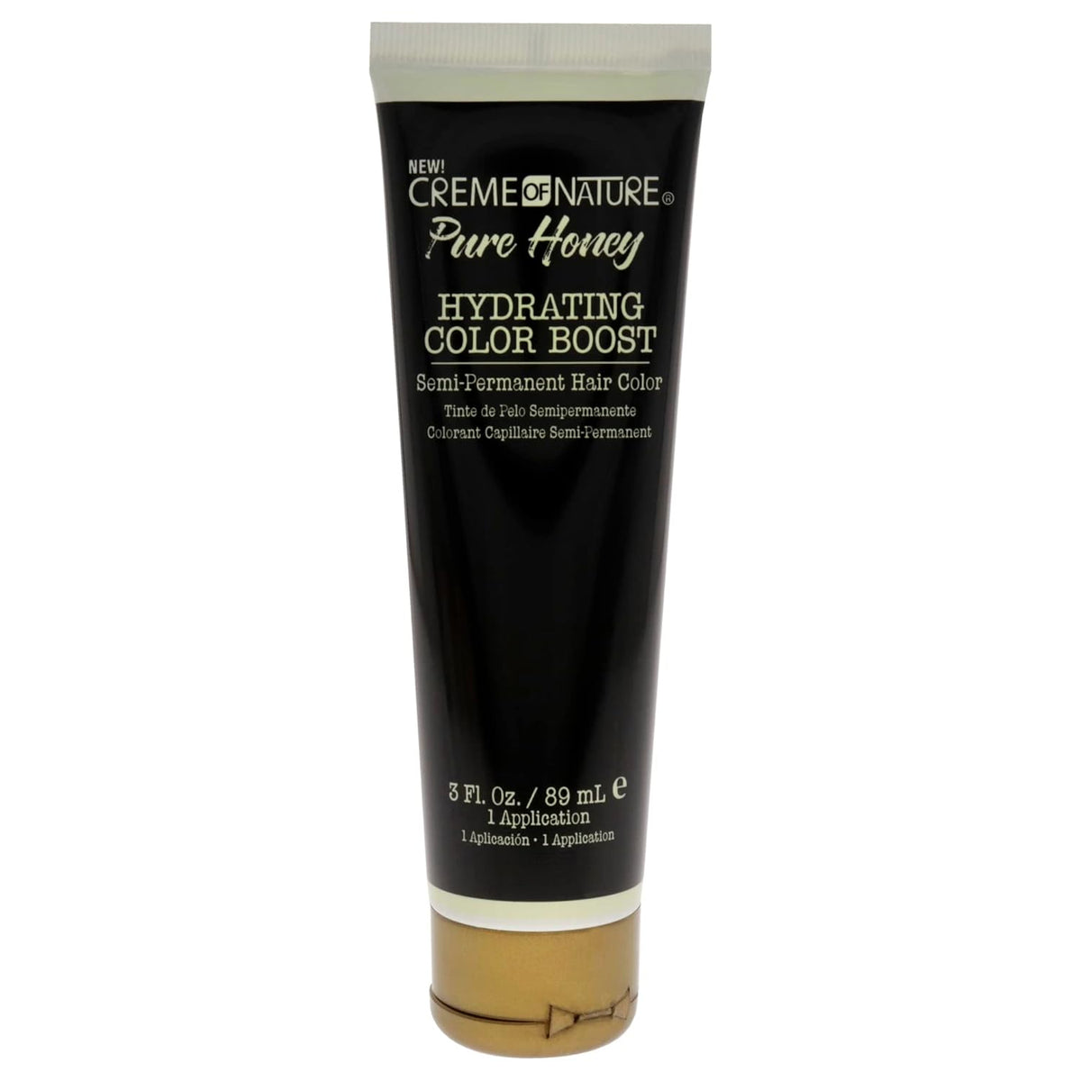 Creme of Nature Pure Honey Hydrating Color Boost Semi-Permanent Hair Color - Silky Jet Black Hair Color Unisex 3 oz - Charming Charlie
