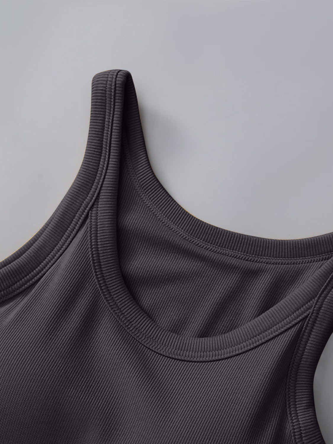 Round Neck Tank with Bra - Charming Charlie