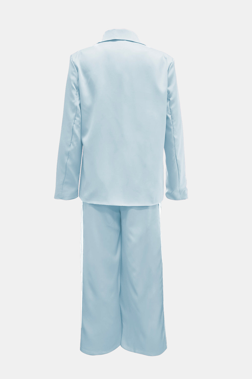 Side Striped Long Sleeve Blazer and Pants Set - Charming Charlie