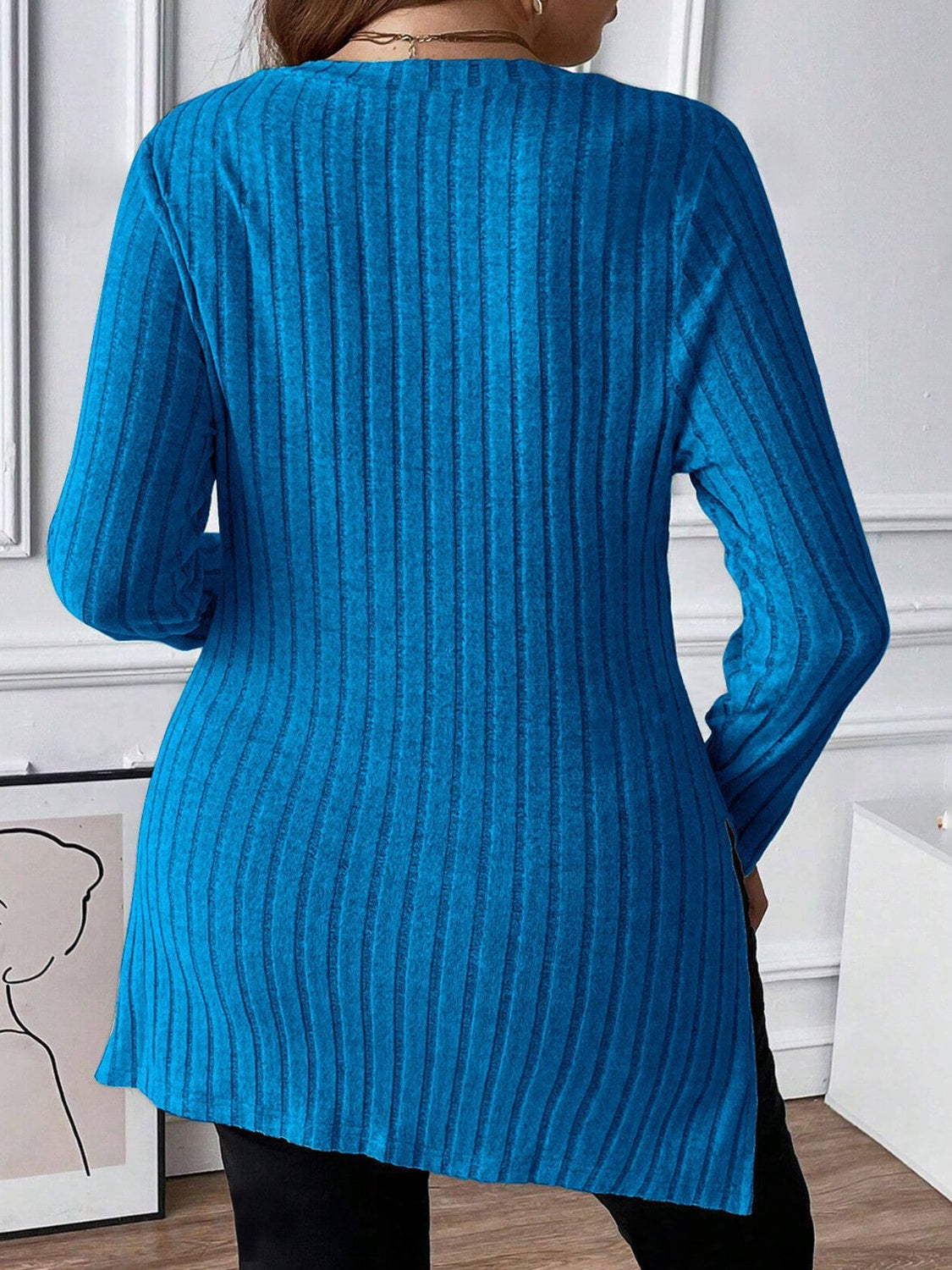 Plus Size Square Neck Long Sleeve Top - Charming Charlie