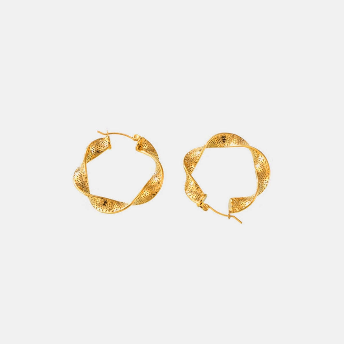 Titanium Steel Twisted Earrings - Charming Charlie