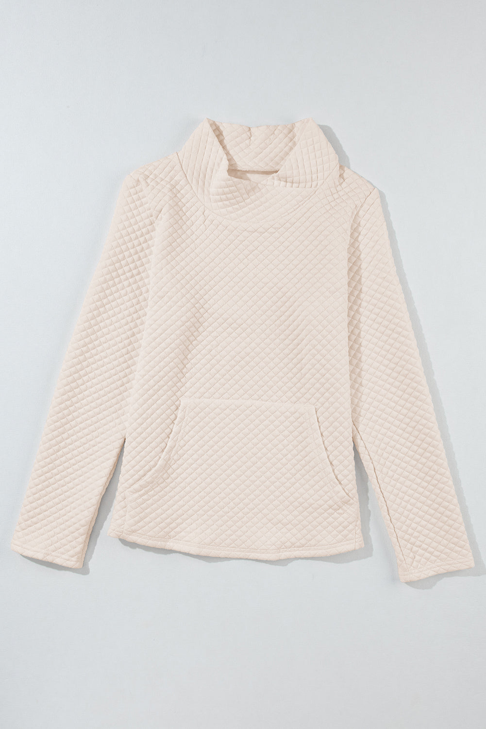 Textured Turtleneck Long Sleeve Sweatshirt - Charming Charlie