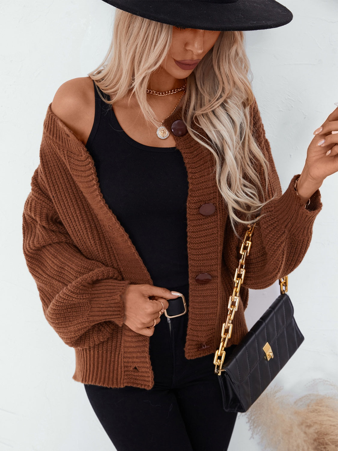 Button Down Long Sleeve Cardigan - Charming Charlie