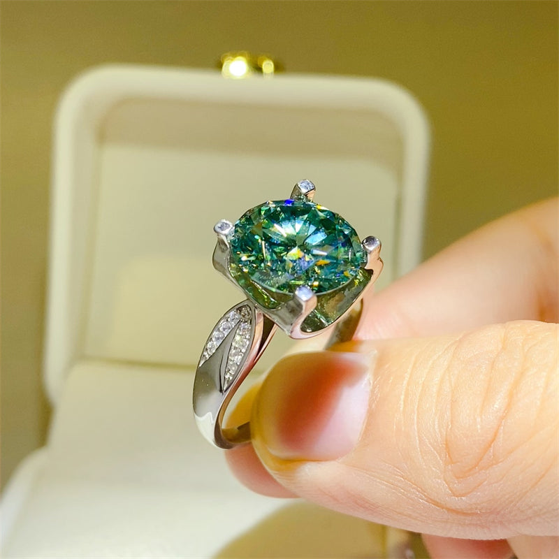 5 Carat Moissanite Zircon 925 Sterling Silver Ring - Charming Charlie