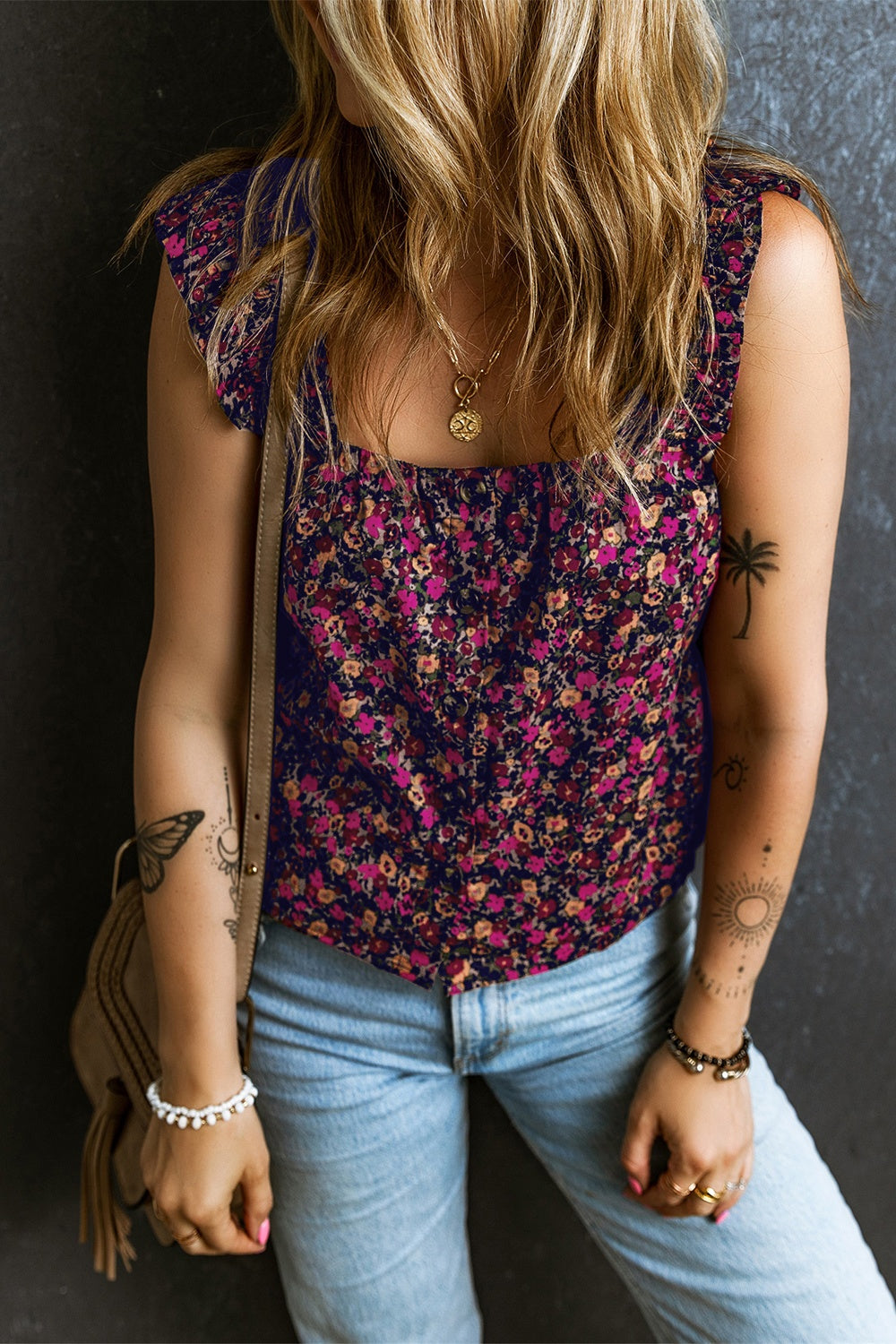Printed Square Neck Tank - Charming Charlie