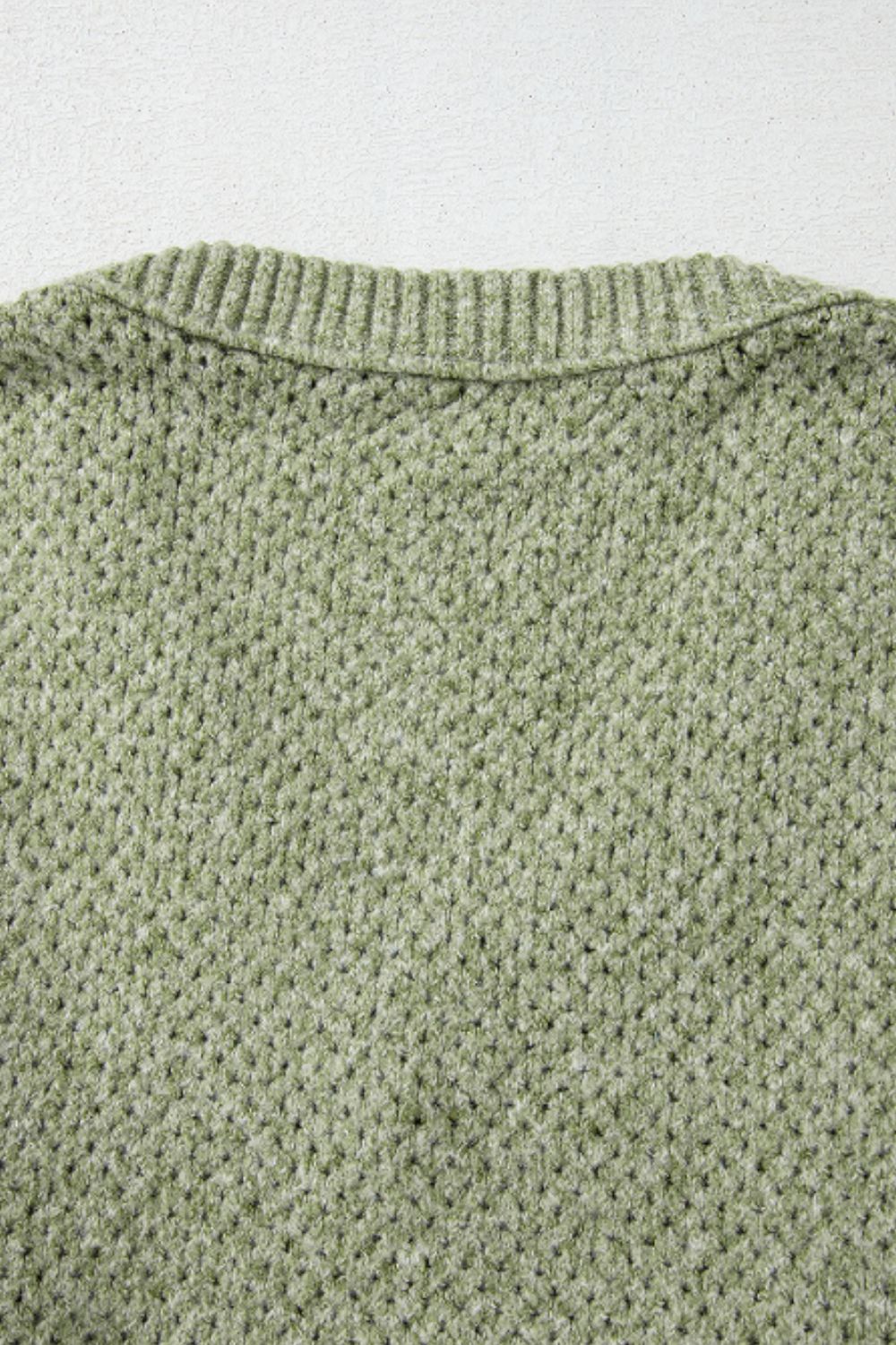 V-Neck Dropped Shoulder Long Sleeve Sweater - Charming Charlie