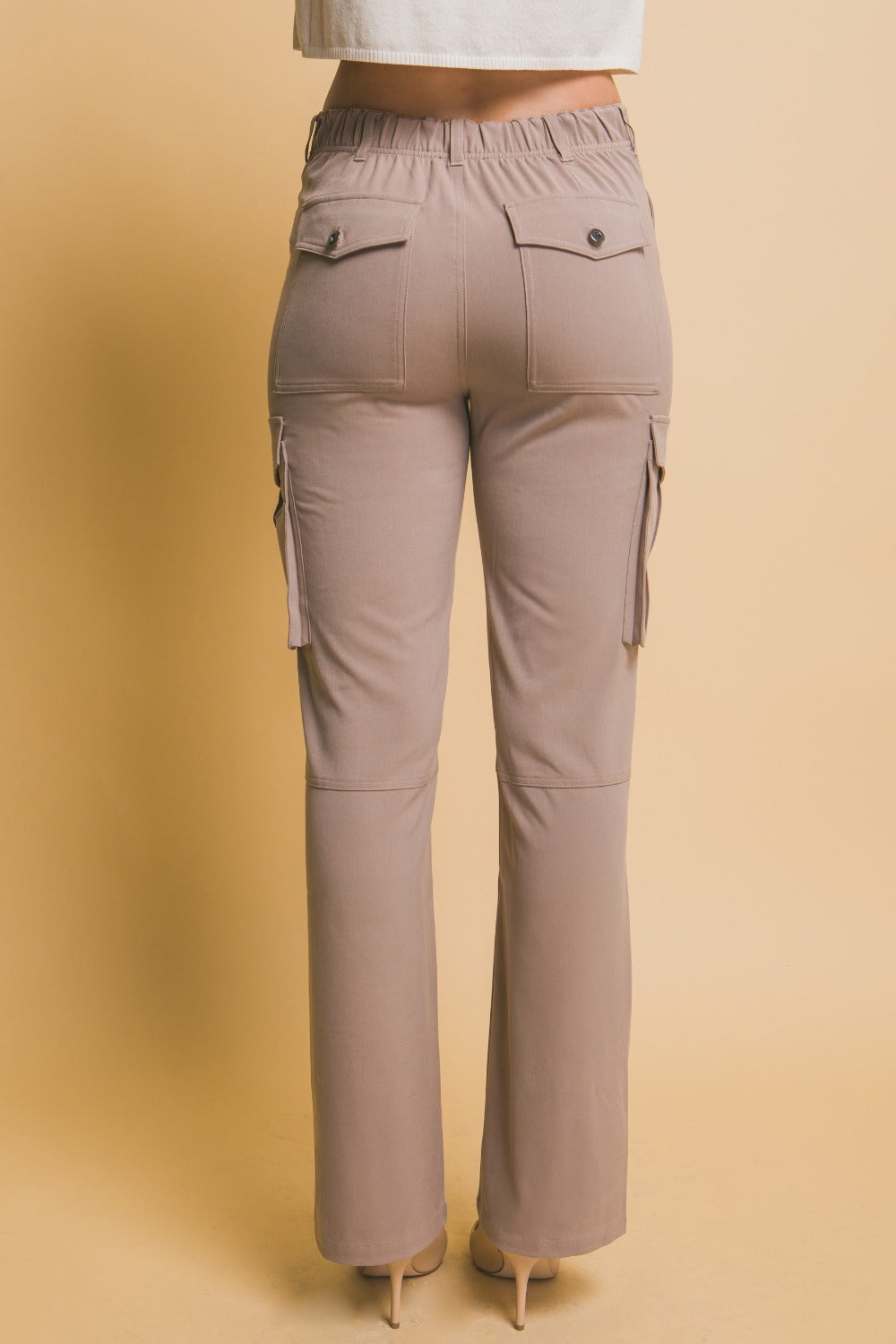 Love Tree High Rise Cargo Pants with Pockets - Charming Charlie