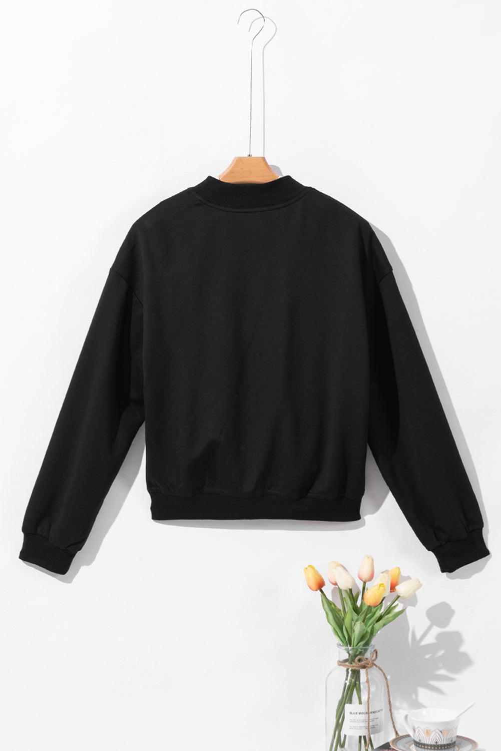 Pocketed Snap Down Long Sleeve Jacket - Charming Charlie