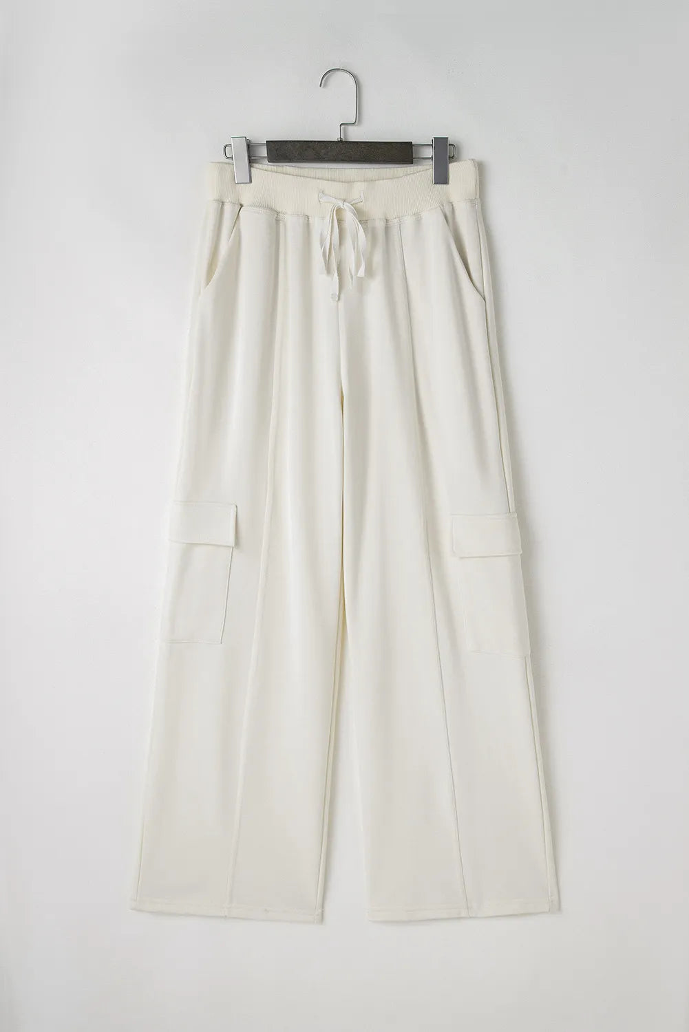 Drawstring High Waist Pants with Pockets - Charming Charlie