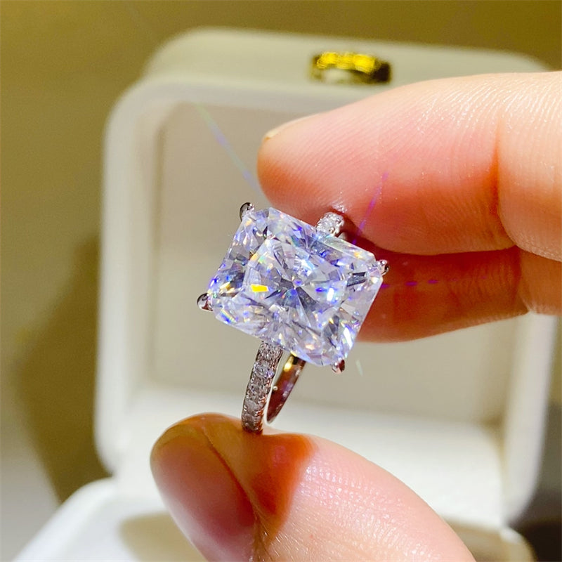5 Carat Moissanite Zircon 925 Sterling Silver Ring - Charming Charlie