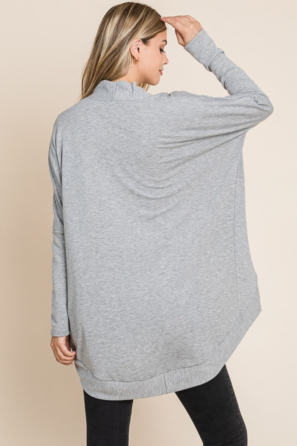 BOMBOM Open Front Long Sleeve Cocoon Cardigan - Charming Charlie