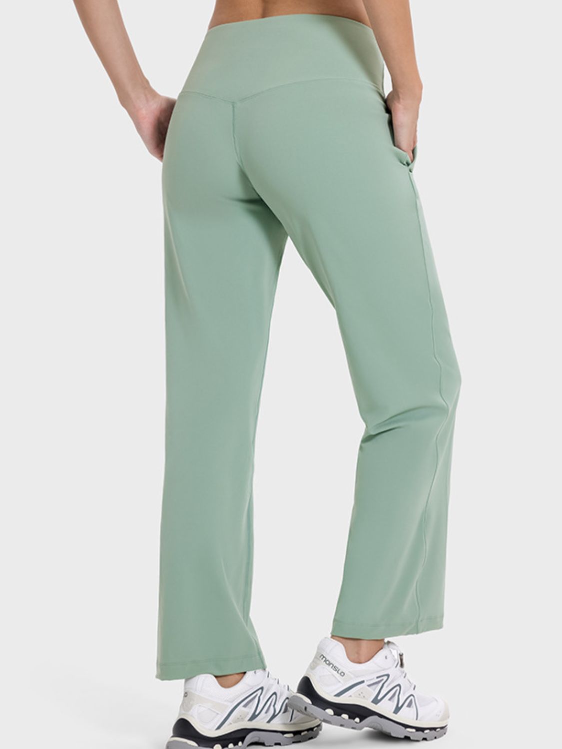 Pocketed High Waist Active Pants - Charming Charlie