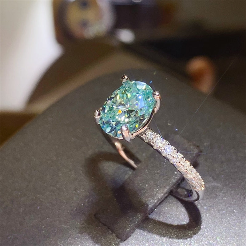 2 Carat Moissanite Zircon 925 Sterling Silver Ring - Charming Charlie