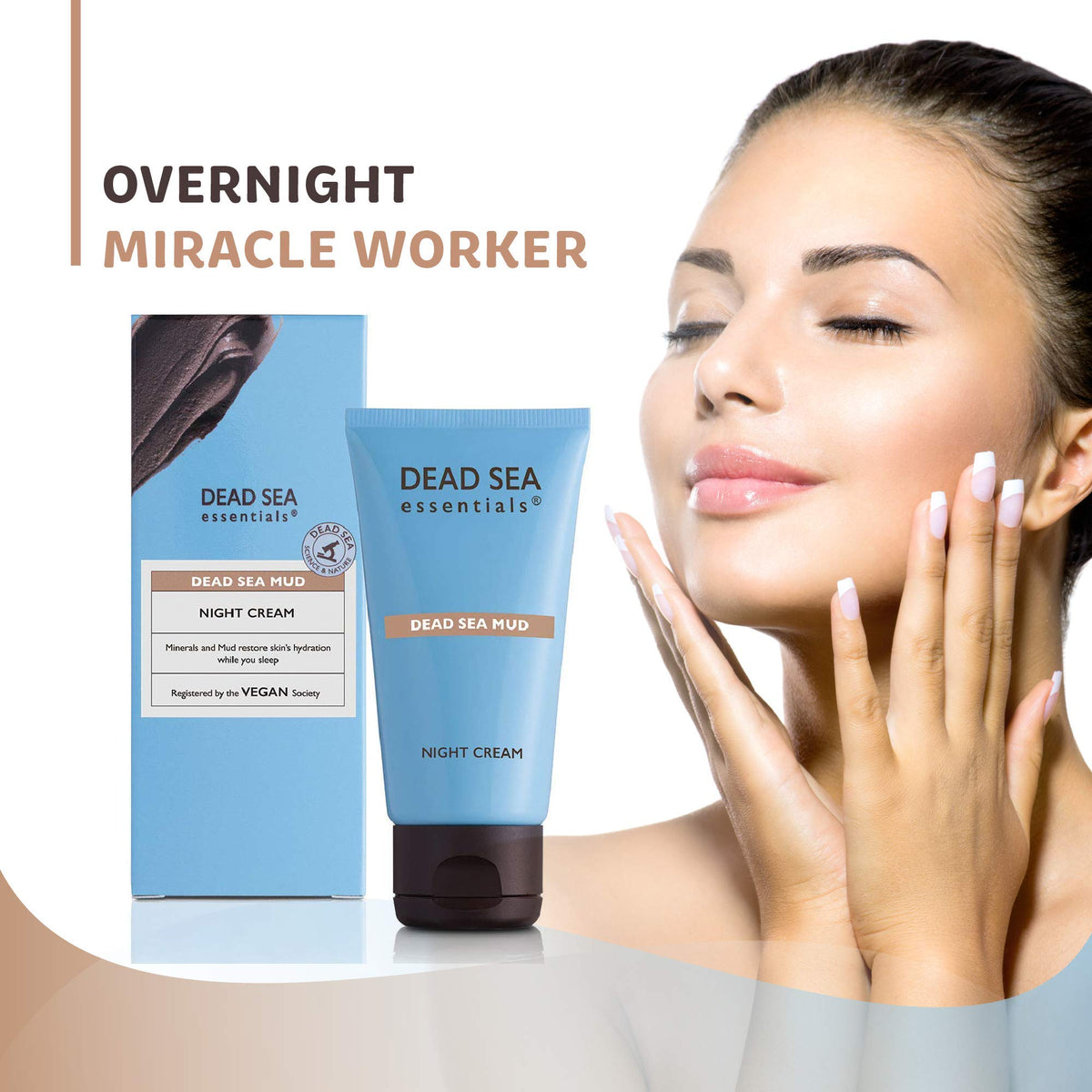 Dead Sea Essentials Mud Night Cream, Hydrating Moisturizing Vegan Skin Care, Cruelty free - 1.69 Fl oz, 50 ml - Charming Charlie
