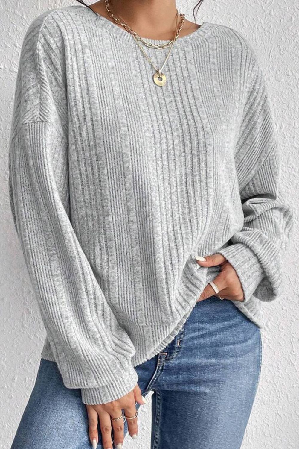 Crossover Backless Long Sleeve Knit Top - Charming Charlie