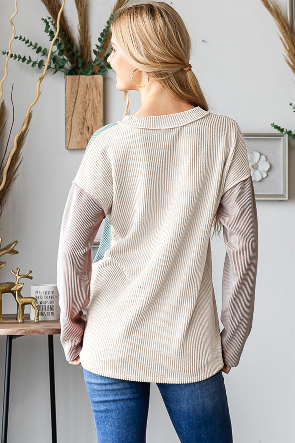 Heimish Color Block Exposed Seam Ribbed T-Shirt - Charming Charlie