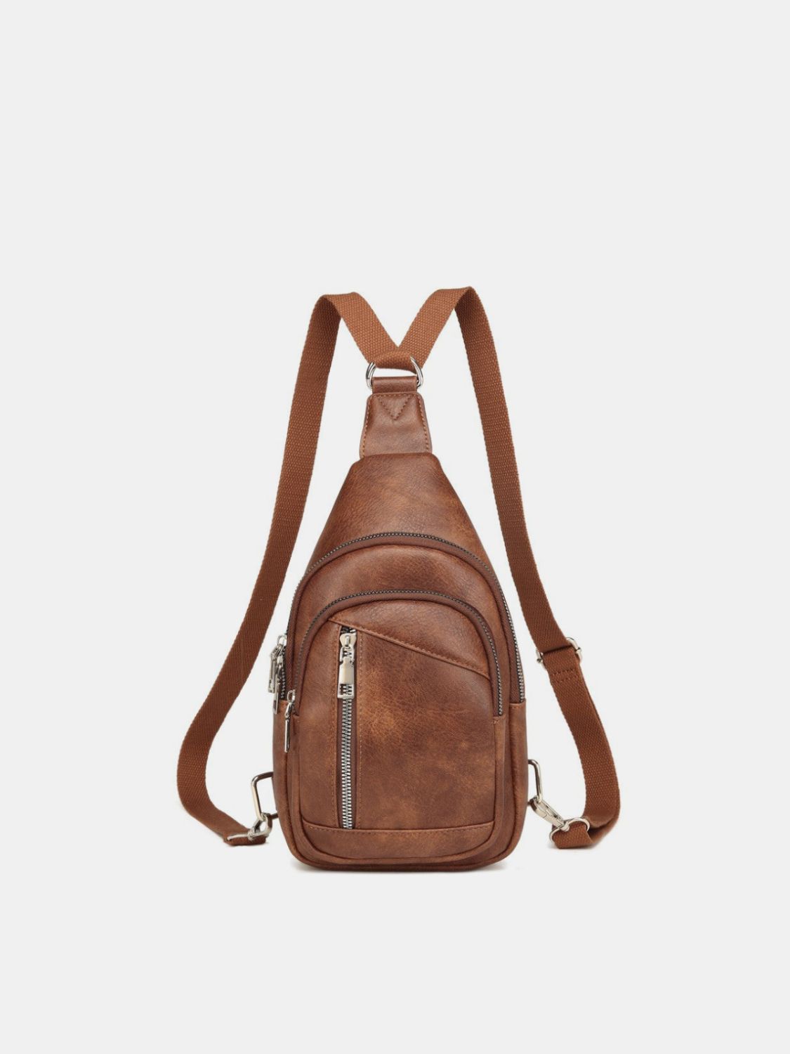 PU Leather Crossbody Bag with Two Detachable Strap - Charming Charlie