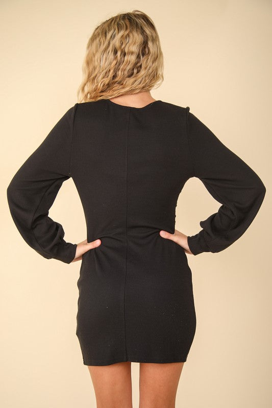 VERY J Ruched Detail Bodycon Mini Dress - Charming Charlie