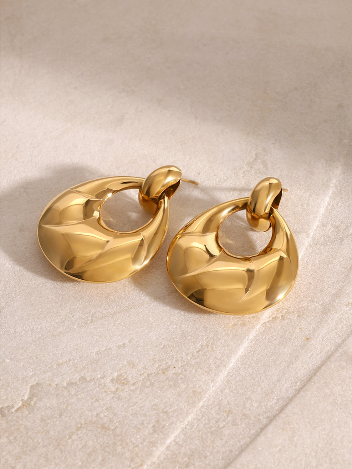Stainless Steel Teardrop Shape Earrings - Charming Charlie