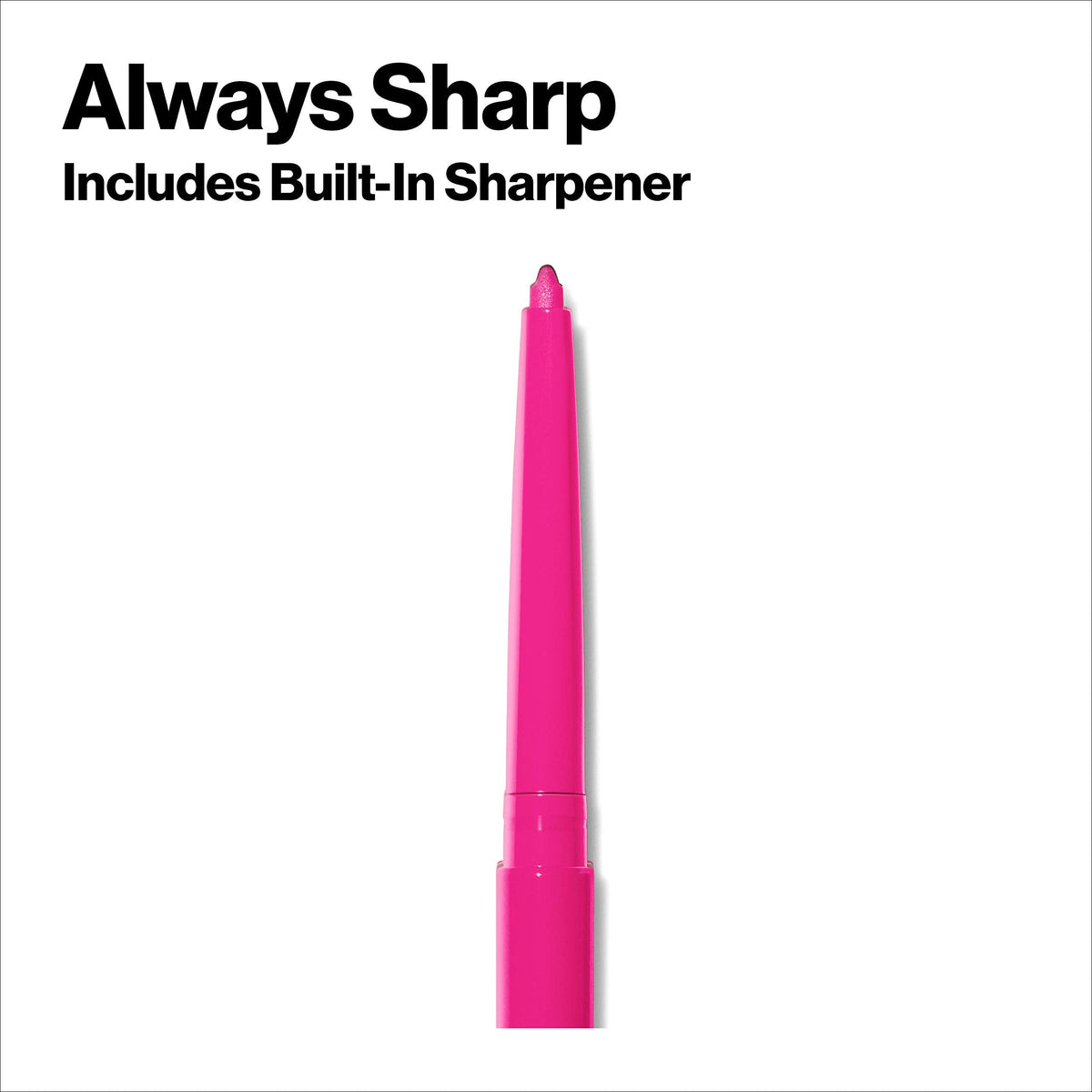 Revlon Lip Liner, Colorstay Lip Makeup with Built-in-Sharpener, Longwear Rich Lip Colors, Smooth Application, 677 Fuchsia, 0.01 oz - Charming Charlie