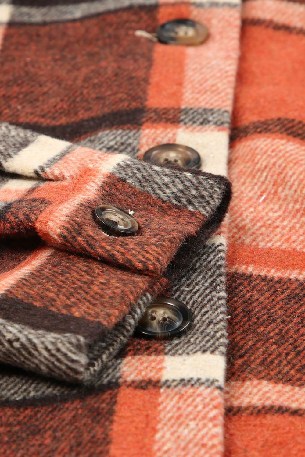 Plaid Button Up Hooded Shacket - Charming Charlie