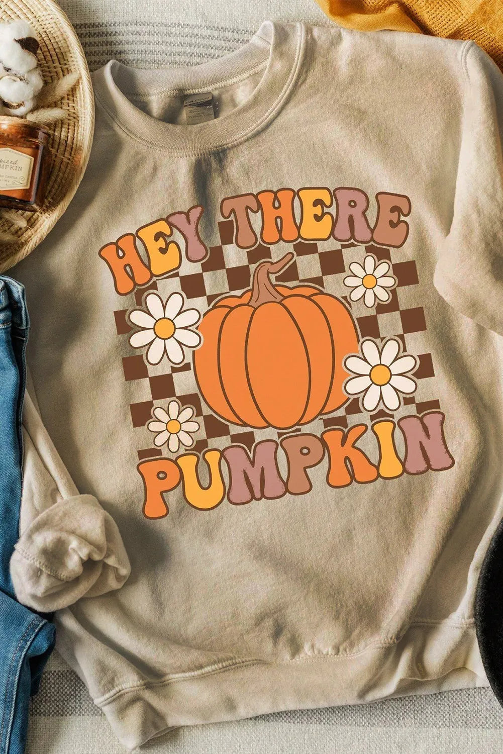Pumpkin Graphic Long Sleeve Sweatshirt - Charming Charlie
