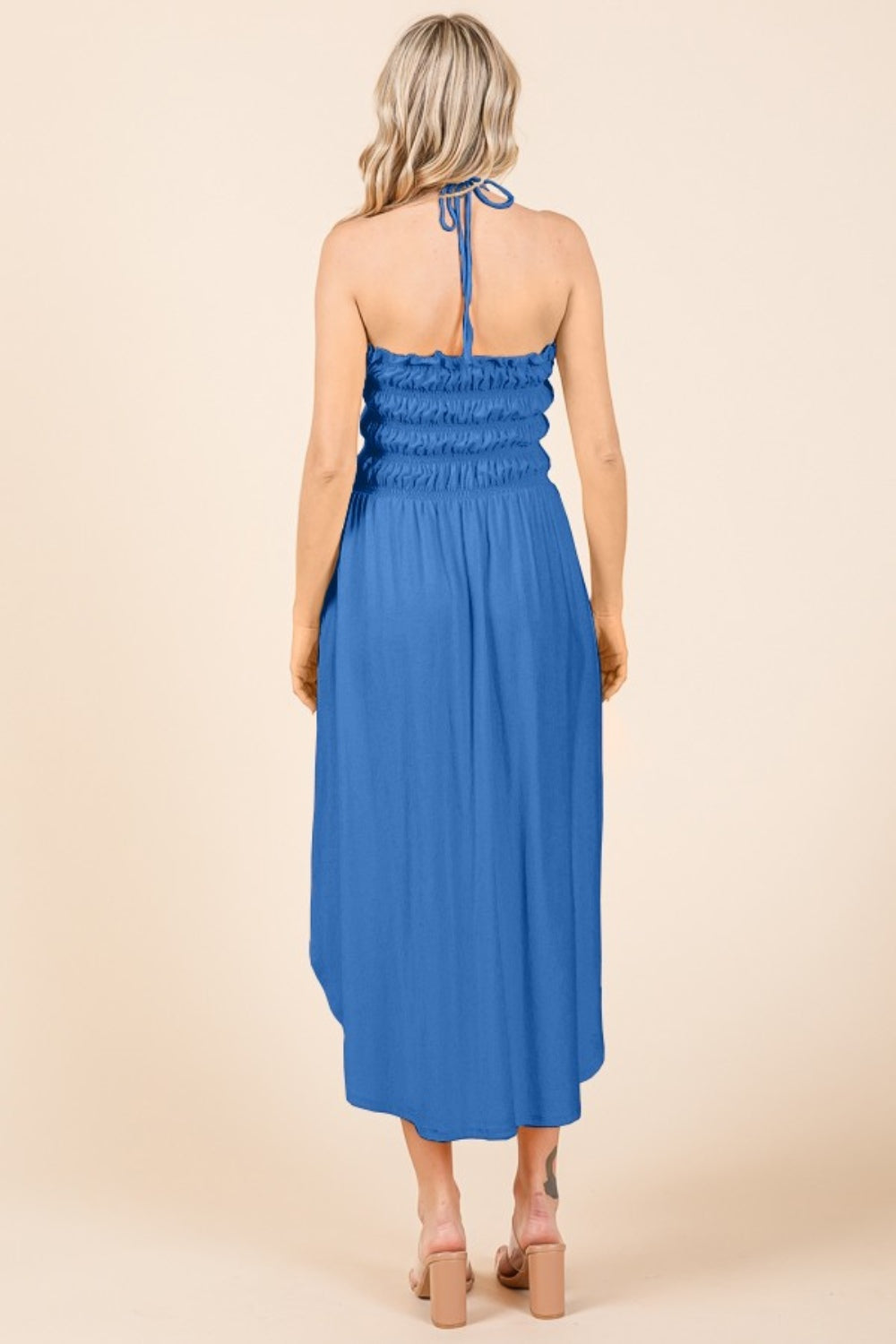 Culture Code Tie Back Shirring Dress with Pockets - Charming Charlie