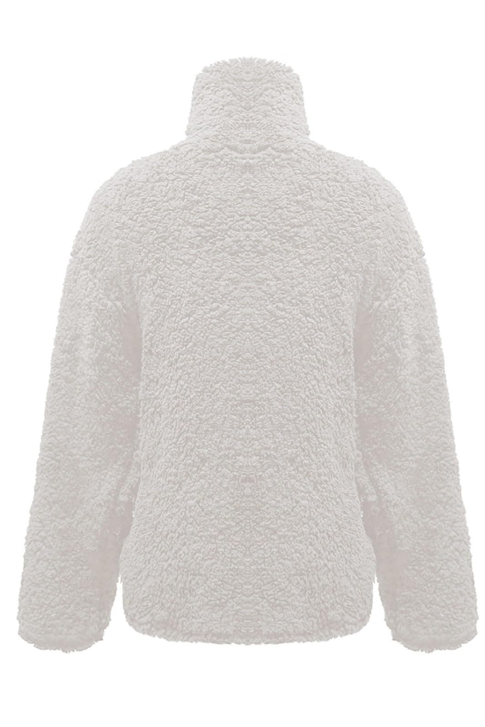 Fuzzy Turtleneck Long Sleeve Sweatshirt - Charming Charlie