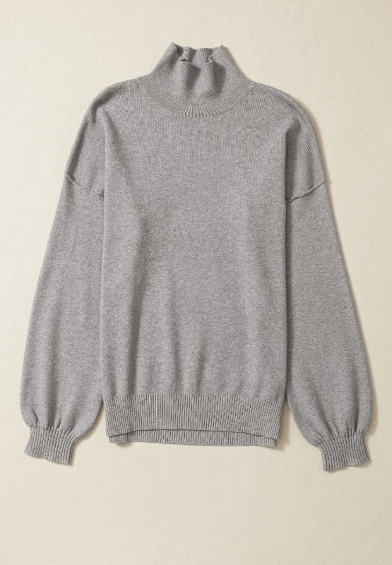 Mock Neck Dropped Shoulder Sweater - Charming Charlie