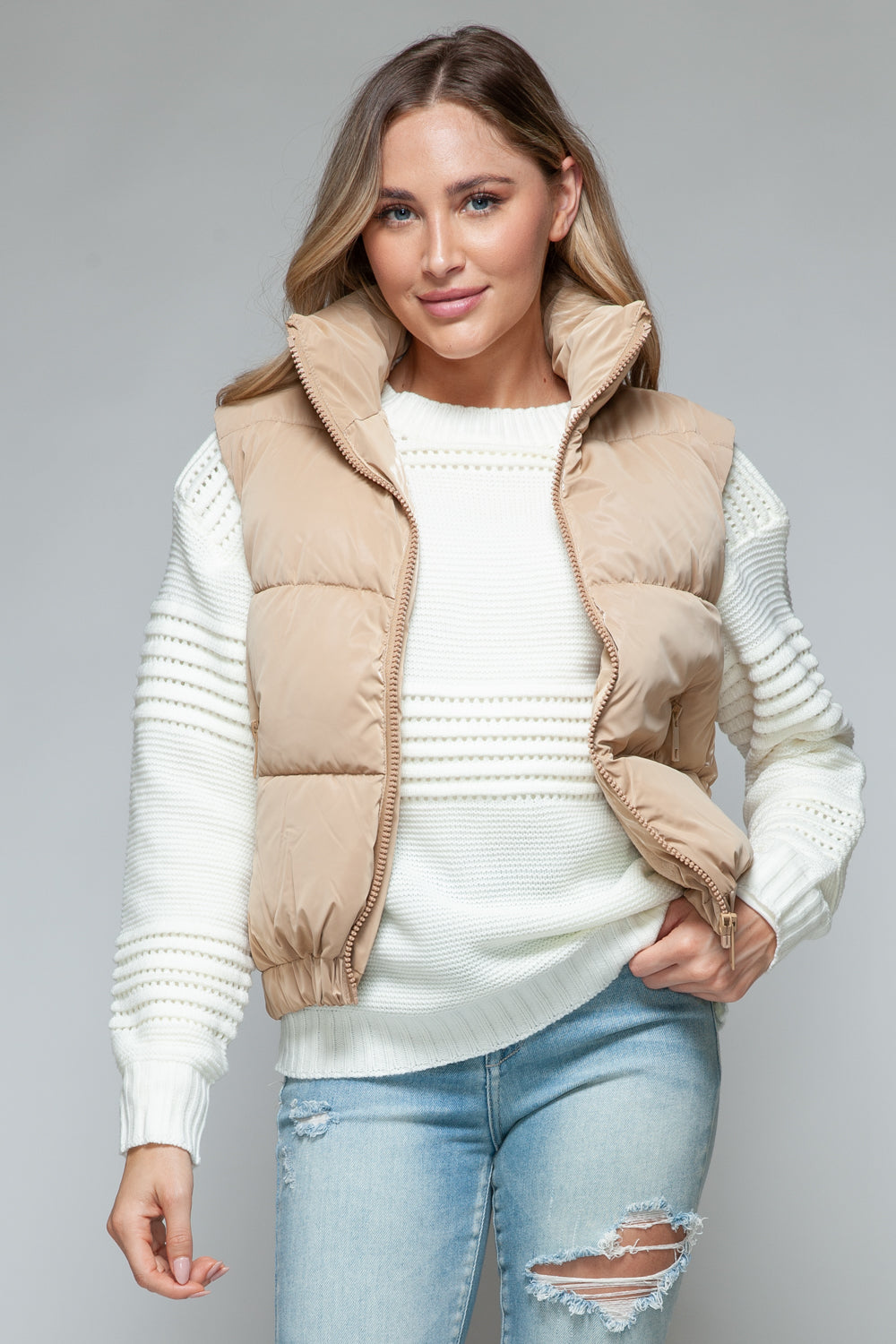 Snobbish Fine Fur Lining Quilted Vest - Charming Charlie