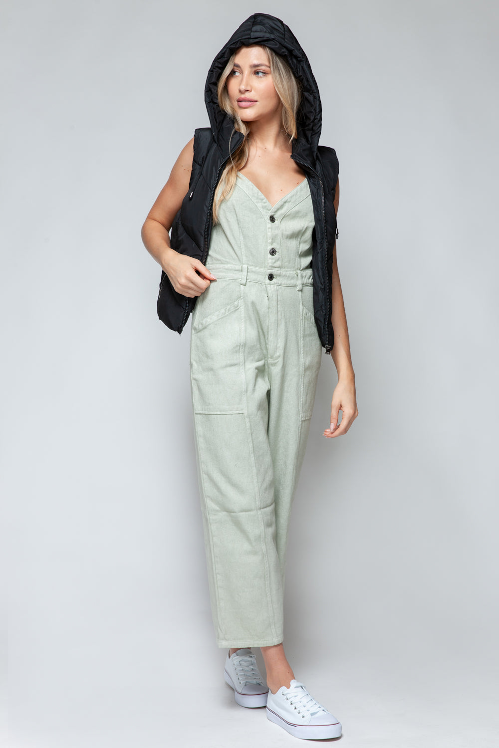 Snobbish Zip Up Quilted Hooded Vest - Charming Charlie