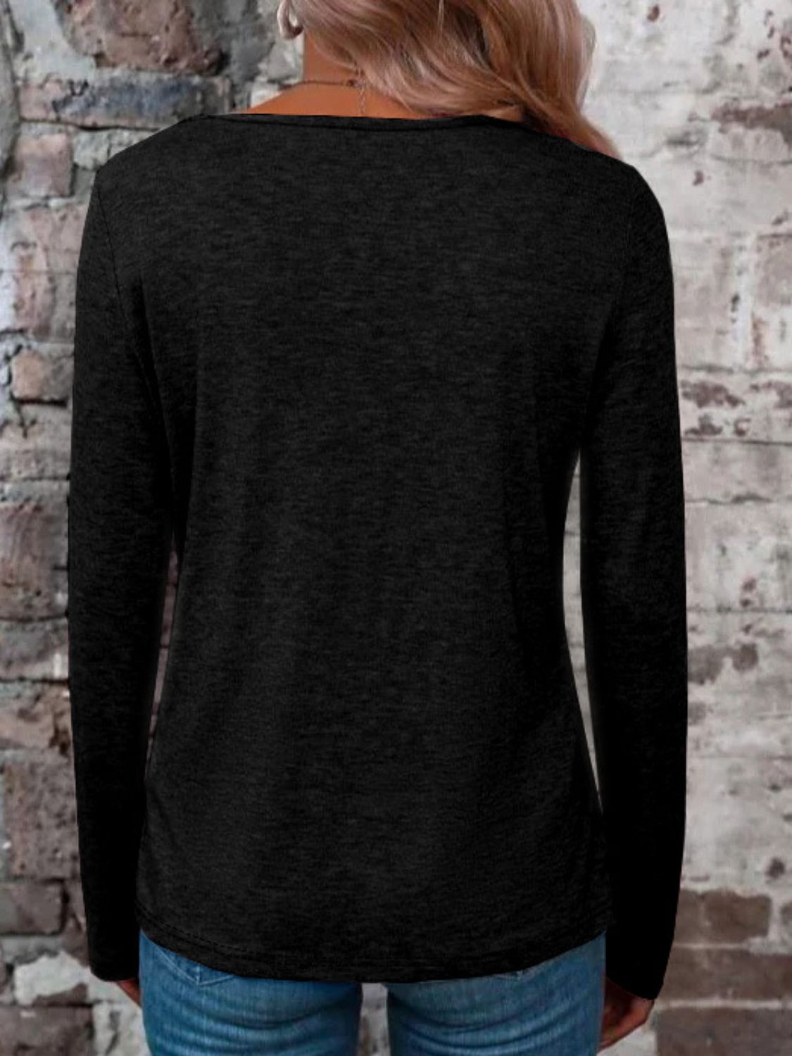 Crisscross V-Neck Long Sleeve T-Shirt - Charming Charlie