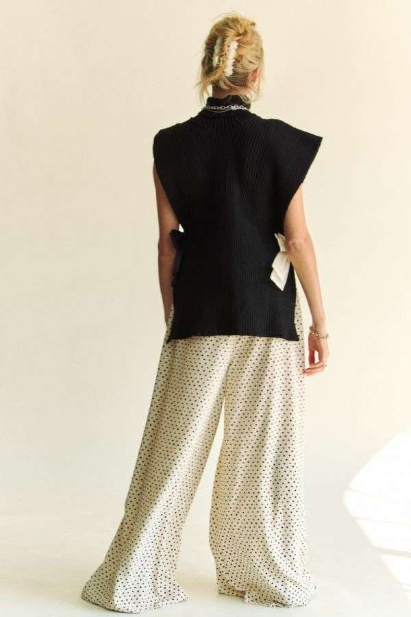Davi & Dani Side Split Turtleneck Sleeveless Knit Top - Charming Charlie