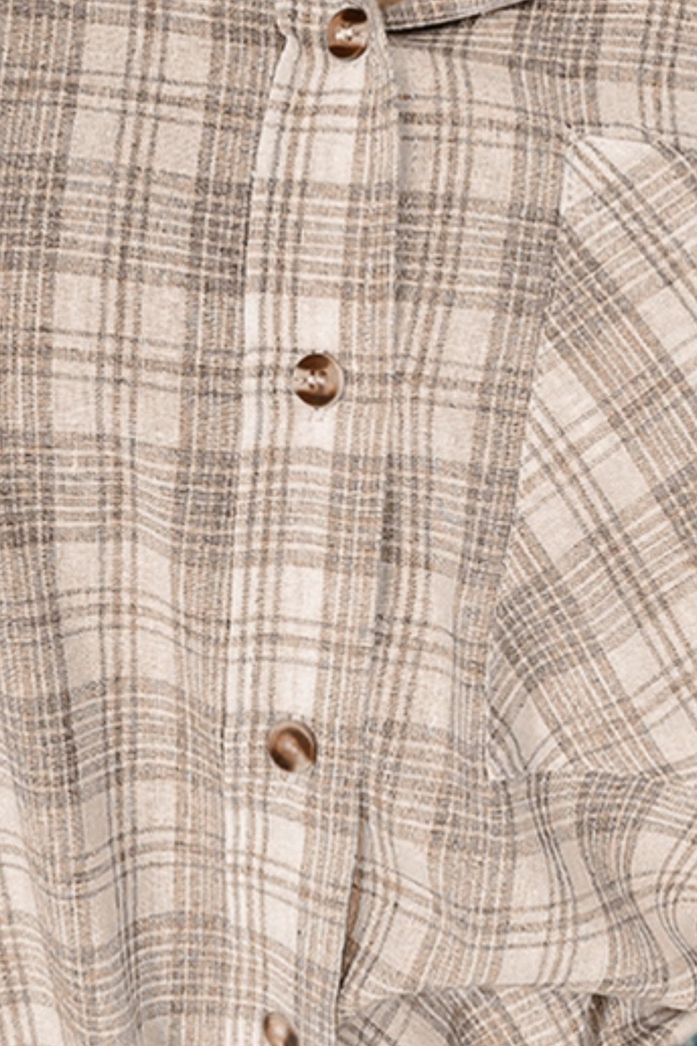 Drawstring Button Up Hooded Jacket - Charming Charlie