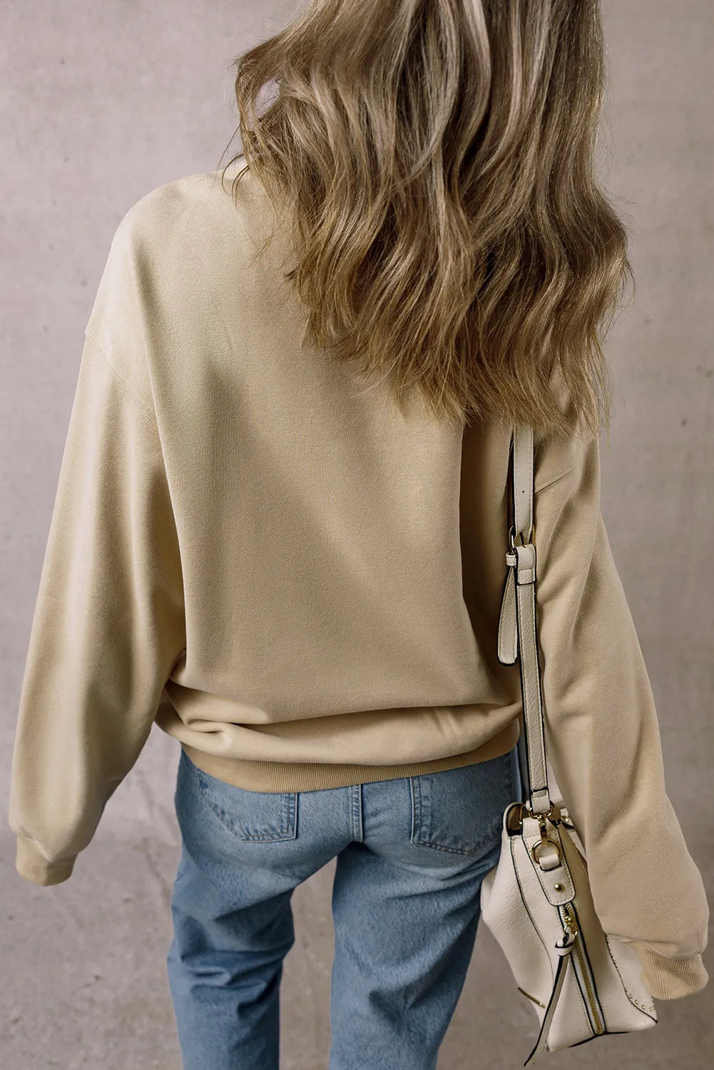 Graphic Round Neck Long Sleeve Sweatshirt - Charming Charlie