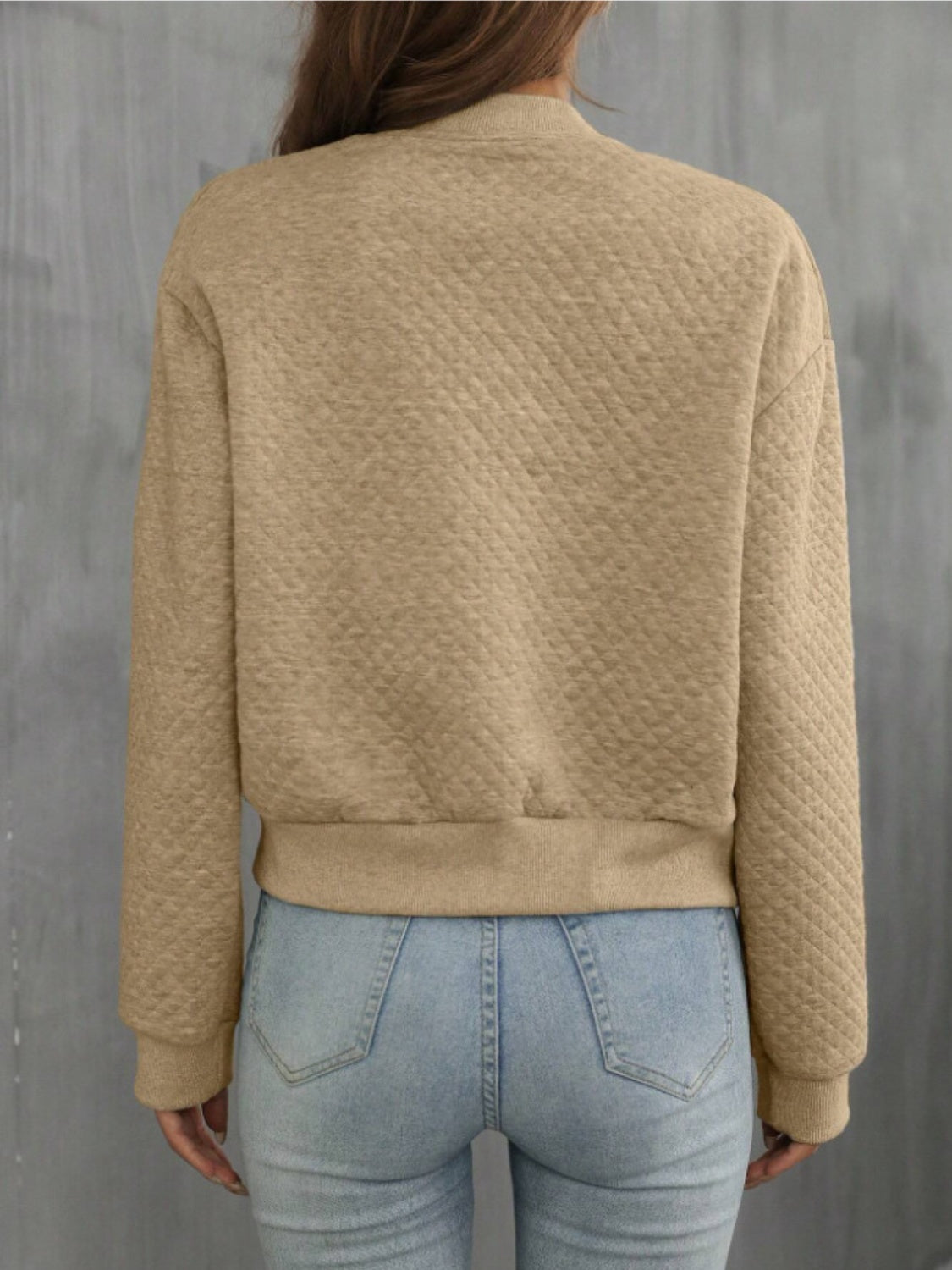 Zip Up Long Sleeve Jacket - Charming Charlie