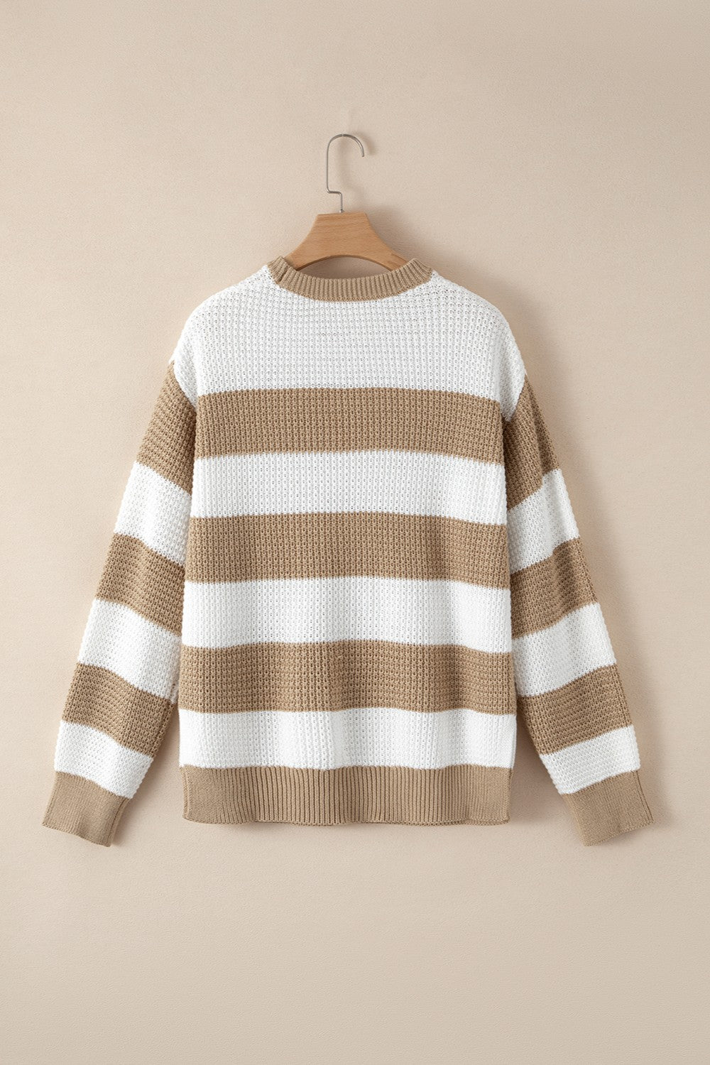 Color Block Round Neck Sweater - Charming Charlie