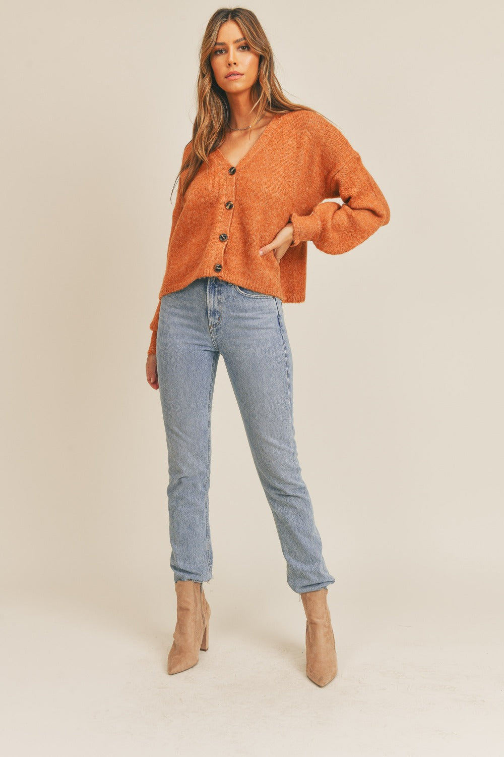 MABLE Long Sleeve Button Down Sweater Cardigan - Charming Charlie