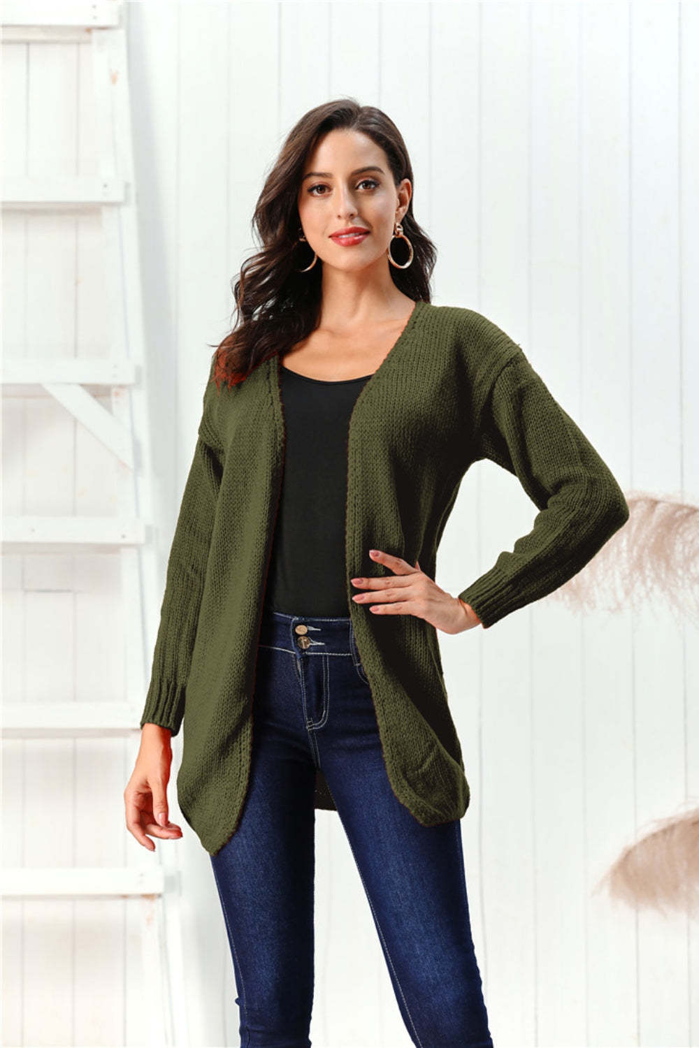 Open Front Long Sleeve Cardigan - Charming Charlie
