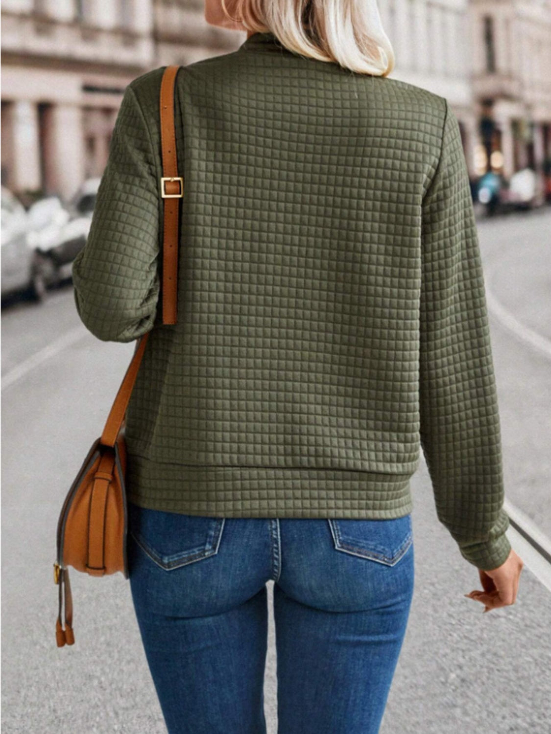Zip Up Long Sleeve Jacket - Charming Charlie