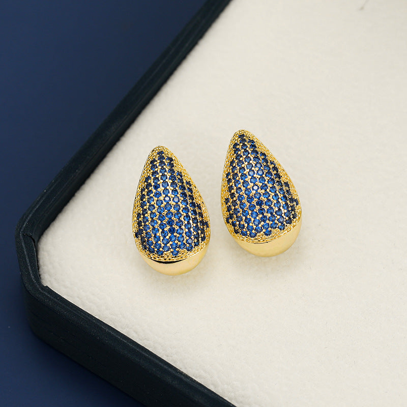18K Gold-Plated Zircon Teardrop Earring - Charming Charlie