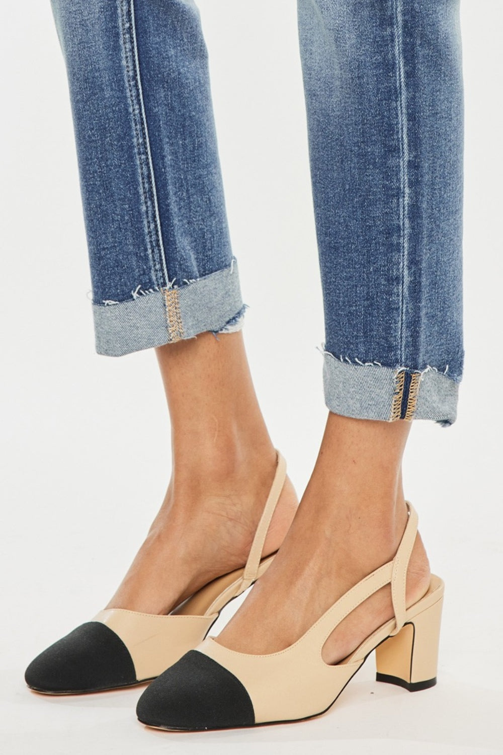 Kancan High Rise Cuffed Straight Jeans - Charming Charlie