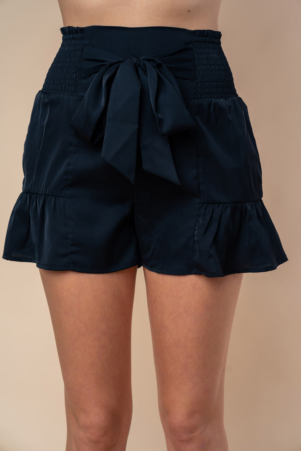 White Birch Full Size High Waisted Smocked Shorts - Charming Charlie