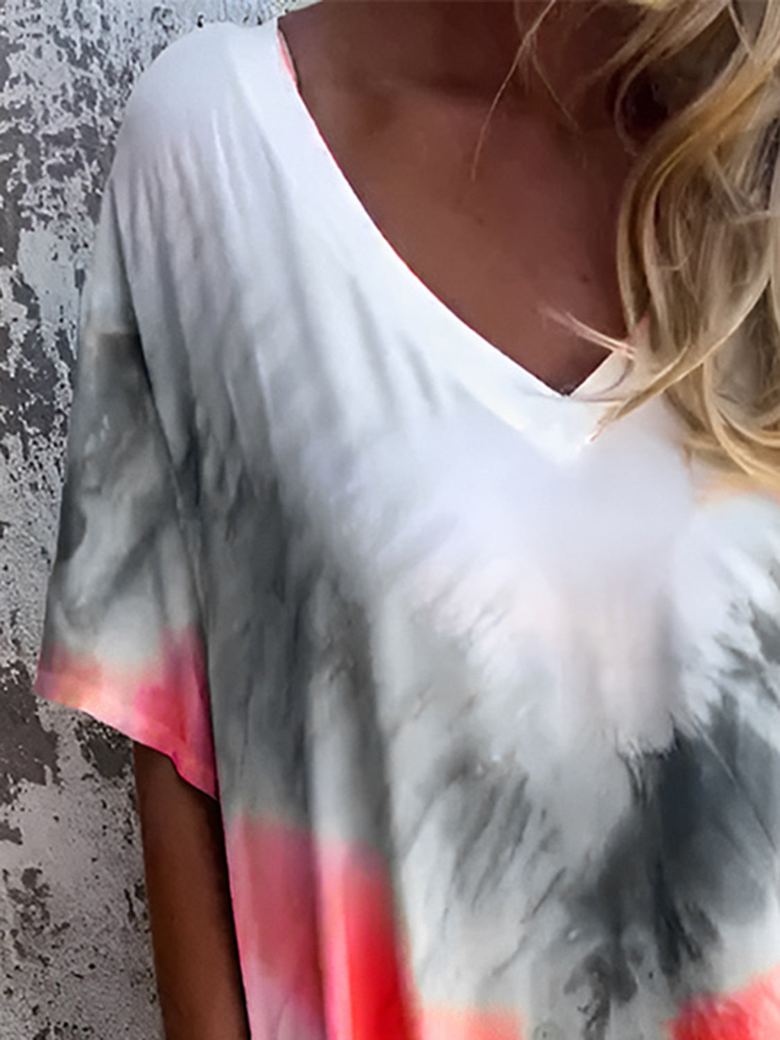 Full Size Pocketed Tie-Dye Short Sleeve Dress - Charming Charlie