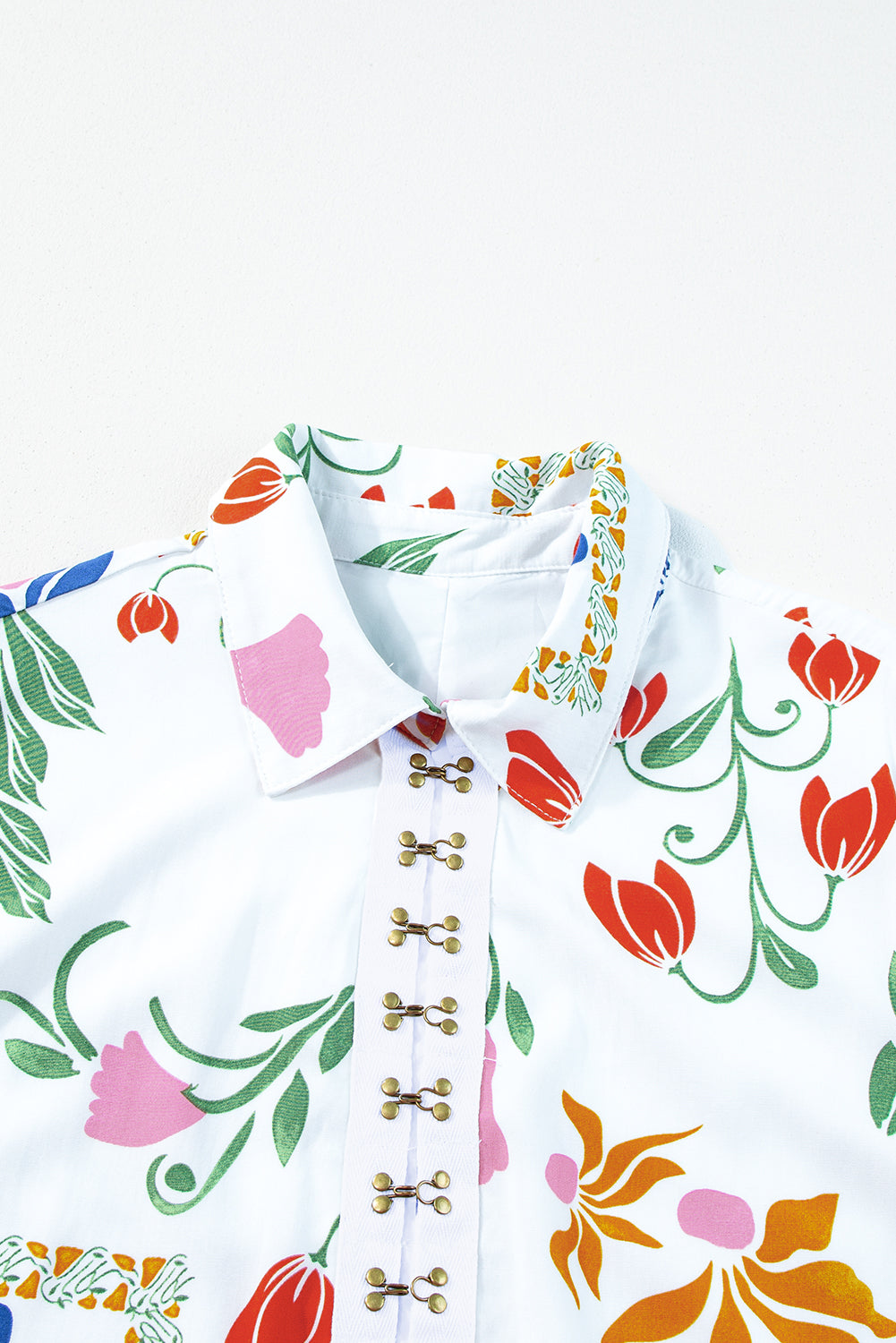 Pocketed Printed Half Sleeve Romper - Charming Charlie
